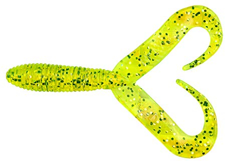 Relax DTT Doppelschwanz Twister 10 cm 10 Stück Gummiköder 100 Chartreuse Gelb