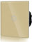 BSEED Interrupteur Gradateur Interrupteur Tactile Interrupteur Mural Panneaux en Verre Trempé Fonctionne avec Des Lumières LED à Intensité Variable 300W 1 Gang 2 Voie Or