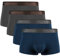 DAVID ARCHY Bóxers para Hombre, Calzoncillos Tipo bóxer de bambú para Hombre, Calzoncillos Retro con Bolsillos abultados en 3D, Transpirable, Ultra Suave, básico, Paquete múltiple, Pack de 4