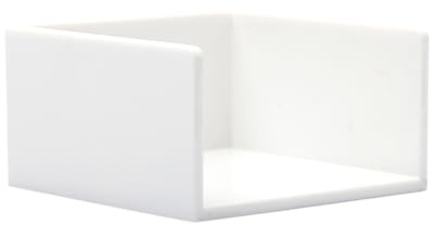 Einfacher Memo-Halter, weiß, selbstklebend, für Notizblock, Karten, 7,6 x 7,6 cm, für Büro, Zuhause, Schule, Schreibtisch-Organizer (weiß)