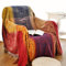 Edcooy Boho-Überwurfdecke, Chenille-Jacquard-Quasten, Überwurfdecken für Bett, Couch, weicher Stuhl, böhmische Fransenquasten (Rot, Größe S: 152 x 180 cm)