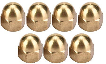 Dado cieco Ottone Dado esagonale ghianda Alta durezza M3-M12 Dado cieco a cupola 7 tipi Dispositivi di fissaggio per veicoli Set con scatola(M6 20PCS)