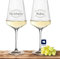 2X Leonardo Weißweinglas mit Namen oder Wunschtext graviert - PUCCINI - große 560ml Gläser - personalisierte Weingläser im Set als Geschenkidee für Paare, Eltern oder Hochzeit Motiv (Verzierung 02)