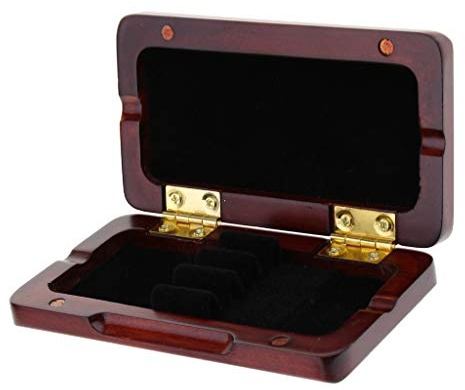 Oboe Reed Case Aufbewahrungsbox für 6 Schilf Ahorn Holz (rote Farbe)