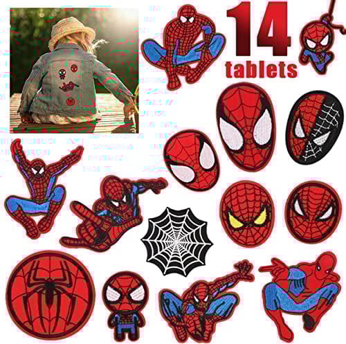 Patches zum aufbügeln 14 stück Eisen Auf Patch Fun Stickerei Applique DIY Patches für Kleidung Handgenäht,Geeignet für Jeans, T-Shirts, Jacken, Rucksäcke beliebt bei Kind