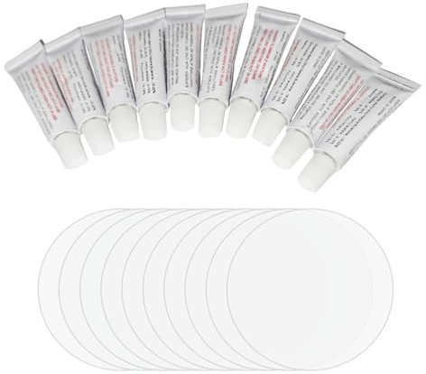 ALMAK 10 Pcs PVC Glue for Air Mattress Inflating Air Bed Boat Sofa Repair Kit Patches Glue with 20 Pcs Repair Patches