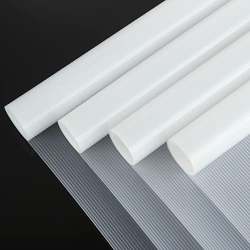 LOLYSIC 4 Pcs Drawer Liners Kitchen Cupboard Liner Clear Non-Adhesive Shelf Liners Washable Waterproof EVA Cabinet Fridge Shelve Protective Lining, 40x200cm