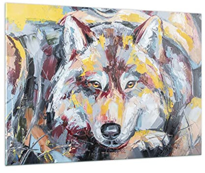 Glasbild 100x70cm Wandbild Glasdruck Kunst Tiere - 4673