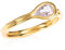 namana Zierlicher Cubic Zirkonia Ring für Damen und Teenager-Mädchen, einfacher vergoldeter Ring für Frauen mit einem birnenförmigen weißen Cubic Zirkonia Stein, verstellbare Goldringe für Frauen