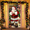 Weihnachten Türabdeckung Dekoration Weihnachten Weihnachtsmann Türabdeckung Weihnachten Hängend Tür Banner Weihnachtsmann Hintergrund Banner für Haustür (Vintage)