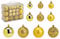 Weihnachtskugel Set aus Kunststoff, 50er Set, Weihnachtsbaumkugeln, Christbaumkugeln, Weihnachtsdeko, Christbaumschmuck, Weihnachtsbaumschmuck, Deko (Gold)