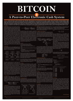 Bitcoin Poster | Bild Krypto Whitepaper A2 (59,4 x 42 cm)
