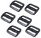 BAIWOAK Tri Glide Slider 38 mm starke Kunststoff-Tri-Glide Slides verstellbare Schiebeschnalle, Gurtschieber für Rucksack, Gürtelgurt, Schwarz, Schwarz
