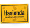 DankeDir! Hasienda Hasen Hasenstall - Schild 30 x 20 cm - lustiger Spruch Spruchschild Türschild Wanddeko Wandschild Geburtstagsgeschenk - Hasen Gehege Häschen Geschenk Geschenkidee