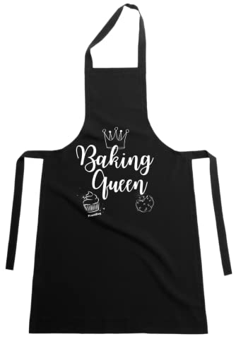 Schürze - Baking Queen - Für Oma & Mama als Geburtstagsgeschenk -Kitchen Aprons for Cooking Baking - Schürze zum Backen und Kochen für die Küche - Mama Geburtstag Muttertag Kochschürze