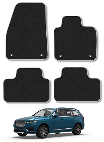 Volvo XC40 (2017+) [Automatic] Carpet Car Mats | Grey Edge Trim Tailored Fit Floor Mats Full Coverage Protection Accessories Easy Clean Anti Slip Made in the UK