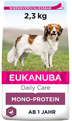 Eukanuba Daily Care Mono-Protein Hundefutter - Trockenfutter mit nur Ente als tierischem Protein, allergenarme Rezeptur, 2,3 kg