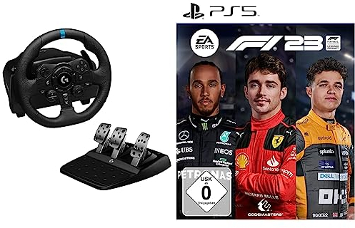 Electronic Arts Logitech G923 TRUEFORCE Gaming Rennlenkrad mit Pedalen, Kraftrückkopplung bis 1000 Hz, reaktionsschnelles Fahren F1 23 PS5 | Deutsch
