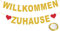 Koliphy Willkommen Zuhause Girlande, Golden Willkommen Zuhause Deko Banner Familie Partei Welcome Home Banner für Familie Rückkehr Familienfeiern