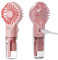 Pomurom Ventilatore con Ventola nebulizzata a spruzzo d'Acqua | Ventilatore Portatile a Batteria con nebulizzatore | Umidificatore Spray per ventilatori a circolazione d'Aria con 4 velocità