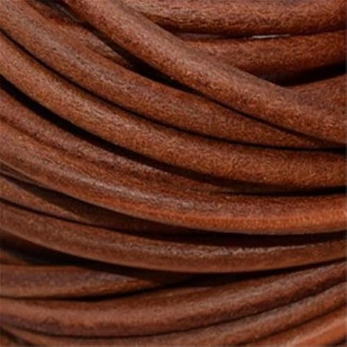 YIPOCH 2 m/lot 4mm 5mm 6mm 8mm Rond Naturel en Cuir de Vache véritable Cordon Bracelet Collier résultats en Cuir Corde chaîne Bricolage Fabrication de Bijoux