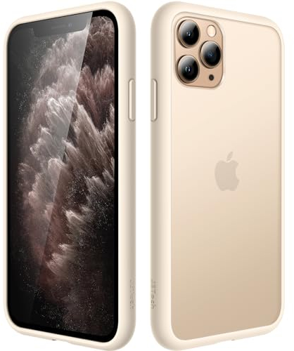 JETech Matte Case for iPhone 11 Pro Max 6.5-Inch, Shockproof Military Grade Drop Protection, Frosted Translucent Back Phone Cover, Anti-Fingerprint (Light Gold)