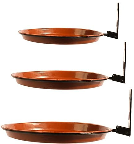 Norhogo Abreuvoir pour Oiseaux Sauvages - Baignoire et Distributeur de Nourriture pour Balcon Exterieur Brun