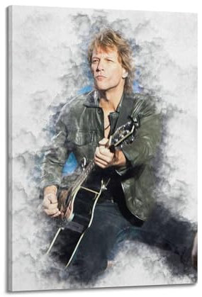 VZRSQZK Joon Bon Jovi Sänger-Poster, dekoratives Gemälde, Leinwand-Wandposter und Kunstdruck, modernes Familienschlafzimmer-Dekor-Poster, 40 x 60 cm