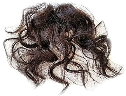 Echthaar Clip-in-Pony - Dünner, Lockiger und Flauschiger Haarteil mit Natürlichem Aussehen - Synthetische Haarverlängerung für Frauen und Mädchen C