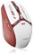 Uiosmuph G19 Souris Bluetooth, Tri-Mode (BT 5.1/5.0+2.4GHz) Souris sans Fil Rechargeable, Niveau de Batterie Visible, 1600 DPI Souris pour PC/Tablet/Laptop, Rouge