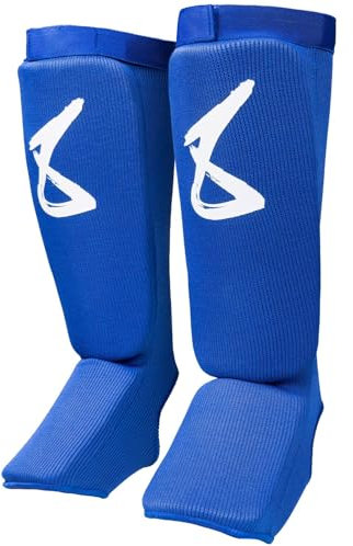 8 WEAPONS Schienbeinschoner S8, Blau, Größe S/M, Ideal für Training und Wettkampf, Perfekte Dämpfung und stabile Nähte, Muay Thai, K1, MMA, Karate & Kickboxen