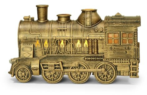 Diabolical DP1368-71 Steam Train Aromatherapy Diffuser - Essential Oils for Diffusers, Humidifier for Bedroom, Electric Diffusers for Home, for Men Who Have Everything (Brass)