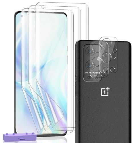 Zerrshoo 3+2 Pezzi Pellicola Protettiva per OnePlus 9 Pro - Non Vetro e Vetro Fotocamera, Anti-Graffio, HD Trasparente Film TPU