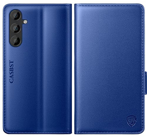 CASBST for Samsung Galaxy A34 5G Case, Kickstand Flip Leather Wallet Book Case with Card Slots Shockproof Magnetic Closure Protective Phone Case Cover Compatible with Samsung A34 - Royal Blue