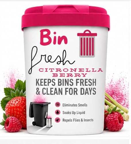 Citystores® Bin Fresh Berry & Citronella Powder 450g – Bin Freshener, Odour Eliminator & Neutraliser for Wheelie Bins, Dustbins & Indoor Bins, Long-Lasting Deodoriser