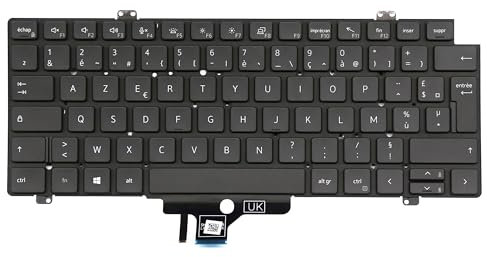 Clavier FRANÇAIS AZERTY Dell Latitude 5420/5430 / 7420/7430 / 7520/5421 / 5431 0P9PH6 / PK133IW3B21 / 490.0SF07.1L0S + rétro-éclairage
