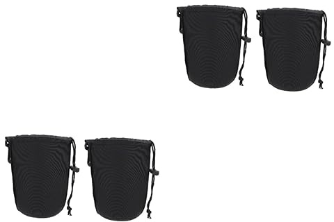 CONGARTENO 4pcs Professional Camera Lens Pouch Neoprene Case Drawstring Shockproof for DSLR Bridge Camera