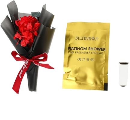 OSOLADY Blumen Auto Lüfterclip Mit Getrockneten Blumen Aromatherapie Clip Für Auto-innenraum Süßes Design Für Frauen Vielseitige Dekoration Büro Und Mehr