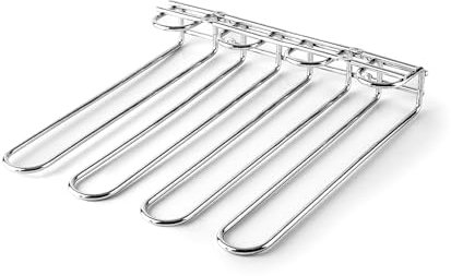 Lacor - 62253 - Porte-gobelet Due Black, capacité de 12 verres, montage au plafond ou au mur, fer, couleur noire, 29x31.5 cm