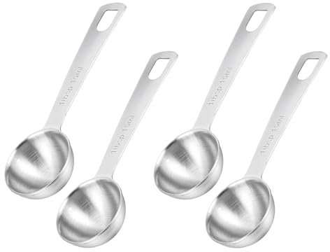 Set Di 4 Misurini, Mini Cucchiaio Dosatore Da 15 Ml, Cucchiaio Porzionatore Per Caffè, Cucchiaio Per Spezie In Acciaio Inox, Cucchiaio Dosatore Adatto Per Cuocere E Cucinare Nella Cucina Di Casa