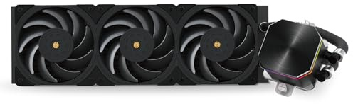 TR-Thermalright Frozen Edge 360 Schwarz Liquid CPU Kühler-360mm Aio Kühlung,Einfache Installation, für AMD/AM4/AM5,Intel LGA1851/1700/115x/1200