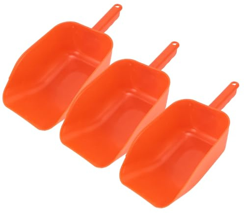 3 pièces cuillère d'alimentation en Plastique, Pelle à Grains Robuste empilable Pelle à Main Outil de Ferme louche d'alimentation pour Le Jardin Stable de Grange d'animaux de