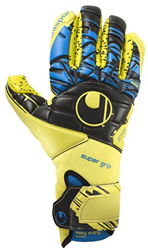 uhlsport Herren Speed Up Supergrip Finger Surround Torwarthandschuhe, Lite Fluo gelb/Schwarz, 9