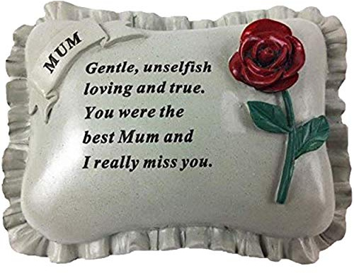 Mum Large Red Rose Memorial Pillow Tribute Graveside Ornament Tribute Plaque Crematorium