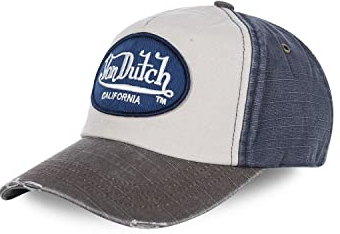 Von Dutch Unsiex Oval Logo Baseball Cap White/Grey/Blue One Size