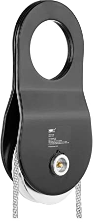 MSW Umlenkrolle für Seilwinde MSW-UR-10A (Maximalbelastung: 10 t, Seildurchmesser: 1-14 mm, Schmiernippel, doppelte Zugkraft, Heben und Umkehr der Zugrichtung)