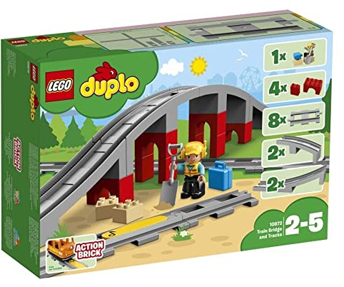 Unbekannt Lego Duplo Eisenbahnbrücke und Schienen, Ab 2 Jahre, 26 Teile