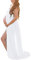 BUOYDM Femme Enceinte Robe en Maternité Mousseline Sexy Grossesse Bandeau Robe pour Maternité Photo Shoot pour Plage Wedding Cocktails Soirée (Taille Unique, D-Blanc 4)