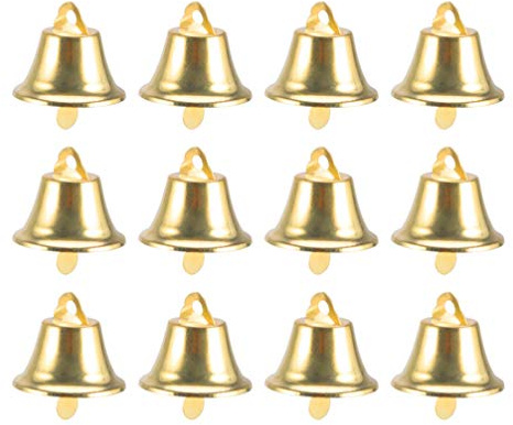 TOYANDONA 120 Piezas Campanas artesanales cascabeles Mini campanillas Campanas de Viento Doradas de Hierro Vintage de Viento artesanales de Bricolaje Que Hacen 20 mm