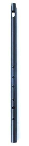 Low D Whistle - Nicht stimmbare Low Whistle aus Aluminium für Anfänger, Fortgeschrittene und professionelle Musiker (schwarz eloxiert).